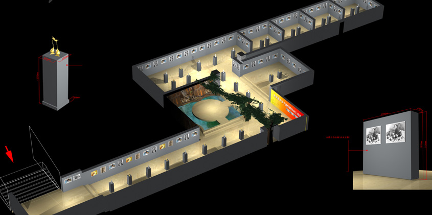 解放军美术展设计搭建_北京展览公司_展览展示公司_北京展览展示公司_展台设计搭建